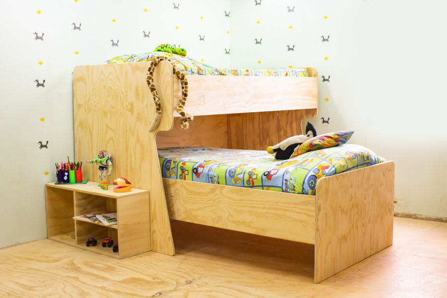 Cama nido de madera para niños y niñas