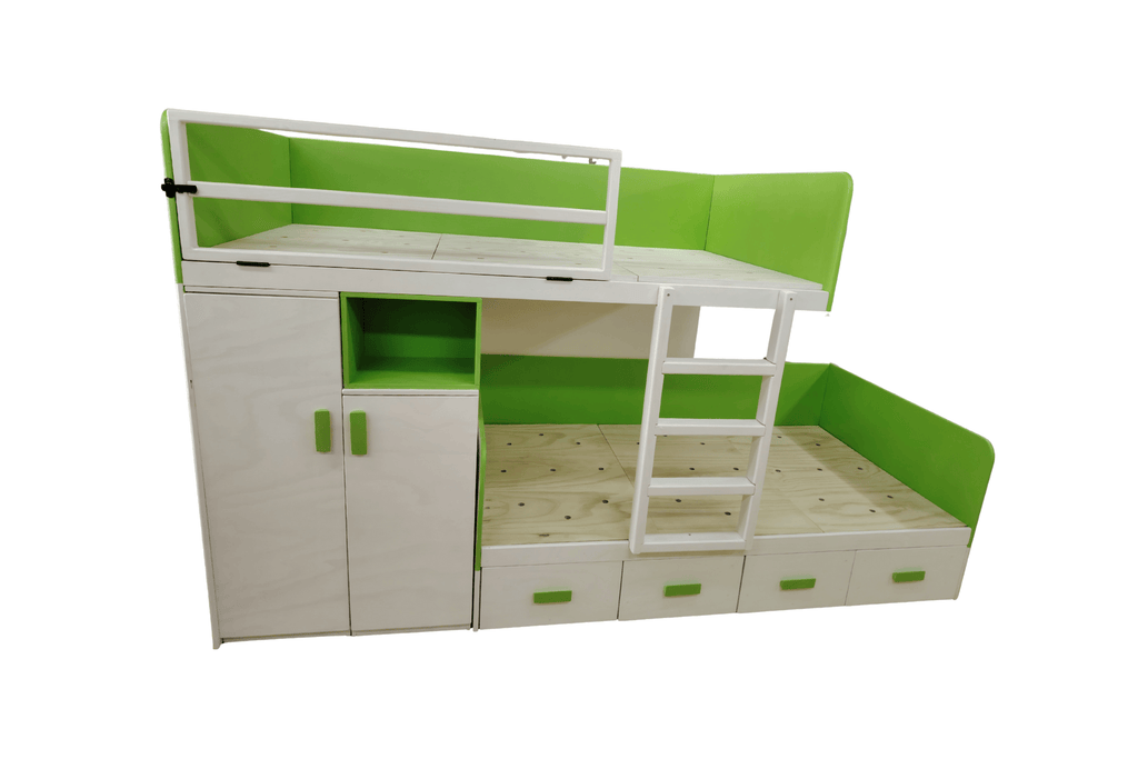 litera madera con almacenamiento